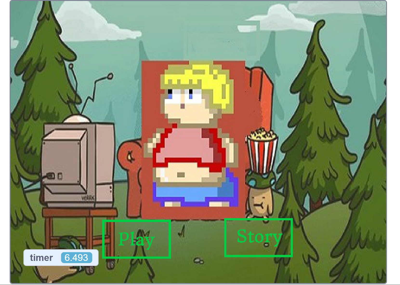 Our game's main menu